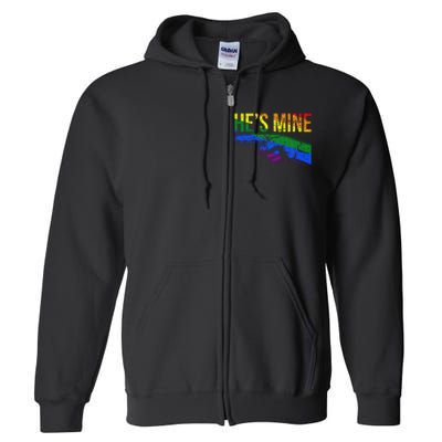 Retro I'm His He's Mine Gay Couples Im His Hes Mine Hes Mine Full Zip Hoodie