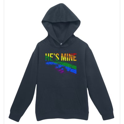 Retro I'm His He's Mine Gay Couples Im His Hes Mine Hes Mine Urban Pullover Hoodie