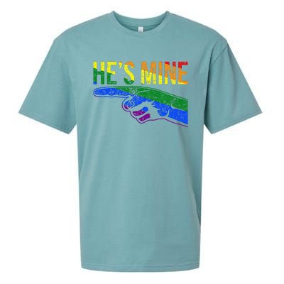 Retro I'm His He's Mine Gay Couples Im His Hes Mine Hes Mine Sueded Cloud Jersey T-Shirt