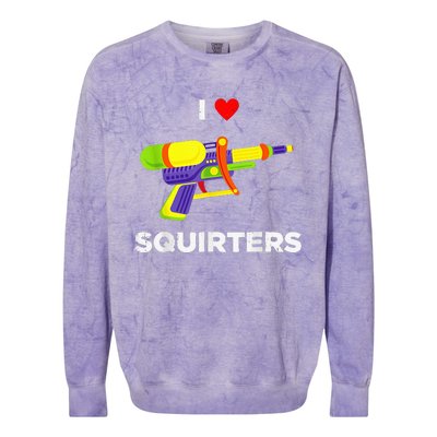 Retro I Heart Squirters I Love Squirters Colorblast Crewneck Sweatshirt