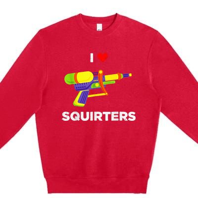 Retro I Heart Squirters I Love Squirters Premium Crewneck Sweatshirt