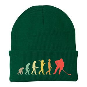 Retro Ice Hockey Evolution Gift For Ice Hockey Players Knit Cap Winter Beanie