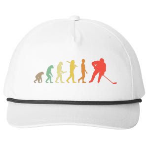 Retro Ice Hockey Evolution Gift For Ice Hockey Players Snapback Five-Panel Rope Hat