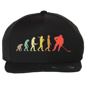 Retro Ice Hockey Evolution Gift For Ice Hockey Players Wool Snapback Cap