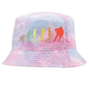 Retro Ice Hockey Evolution Gift For Ice Hockey Players Tie-Dyed Bucket Hat