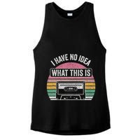 Retro I Have No Idea What This Is Funny Cassette Ladies PosiCharge Tri-Blend Wicking Tank