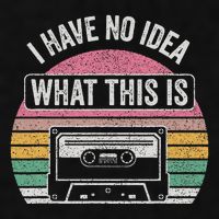 Retro I Have No Idea What This Is Funny Cassette Ladies PosiCharge Tri-Blend Wicking Tank