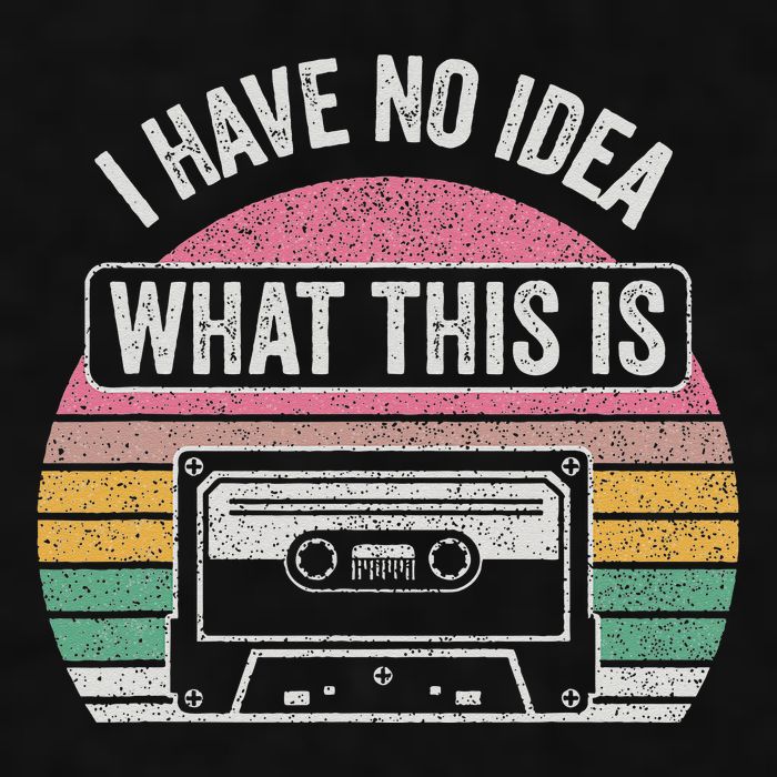 Retro I Have No Idea What This Is Funny Cassette Ladies PosiCharge Tri-Blend Wicking Tank