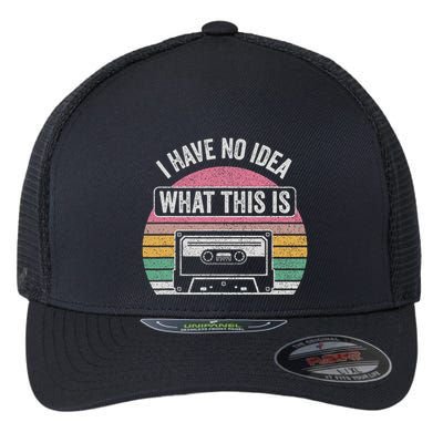 Retro I Have No Idea What This Is Funny Cassette Flexfit Unipanel Trucker Cap