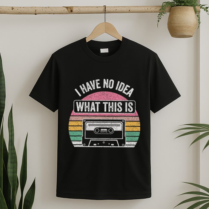 Retro I Have No Idea What This Is Funny Cassette T-Shirt