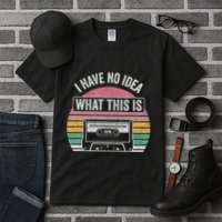 Retro I Have No Idea What This Is Funny Cassette Tall T-Shirt