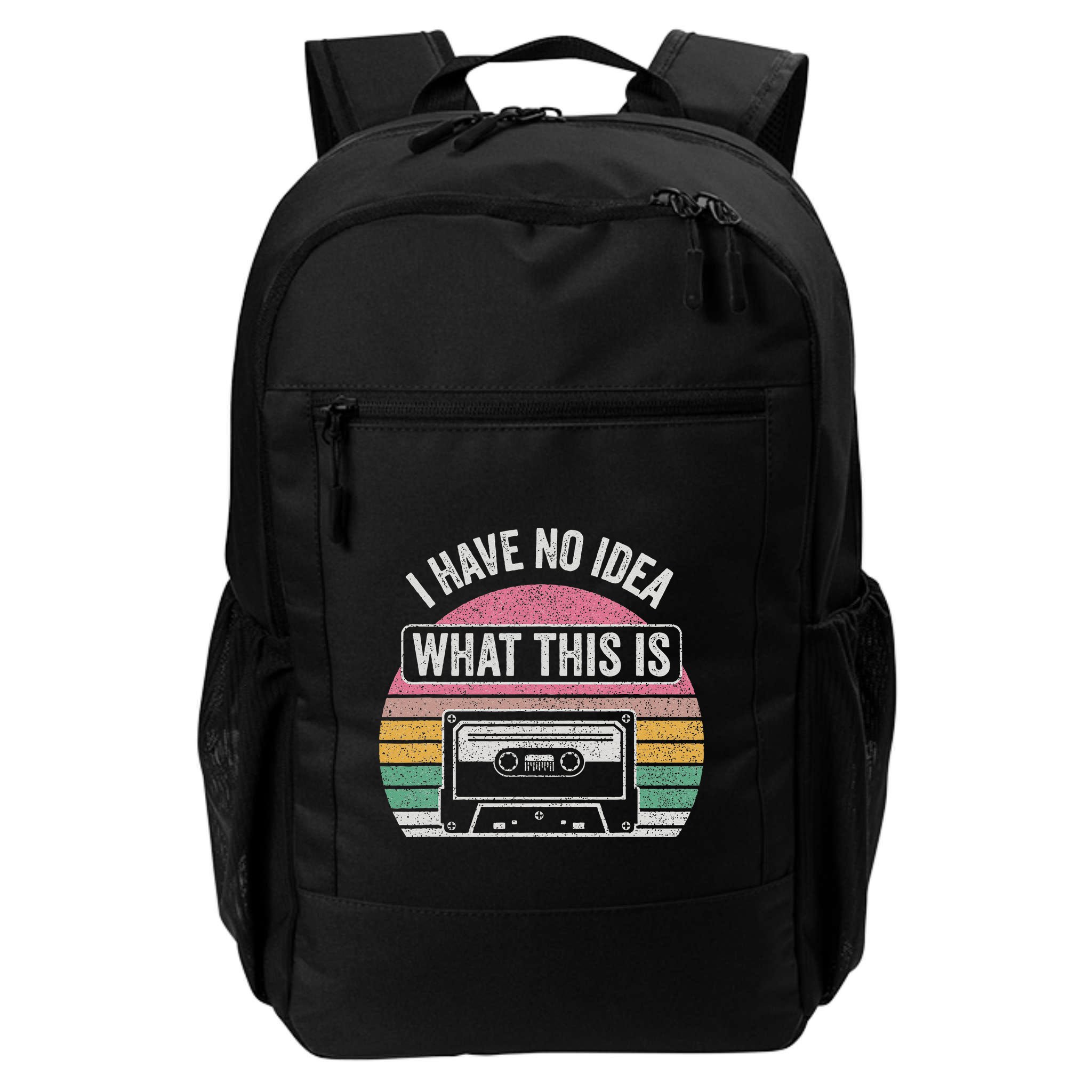Retro I Have No Idea What This Is Funny Cassette Backpack