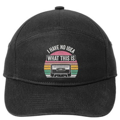 Retro I Have No Idea What This Is Funny Cassette 7-Panel Snapback Hat