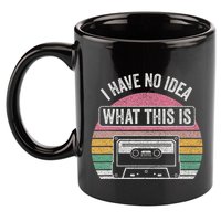 Retro I Have No Idea What This Is Funny Cassette 11oz C Handle Ceramic Mug