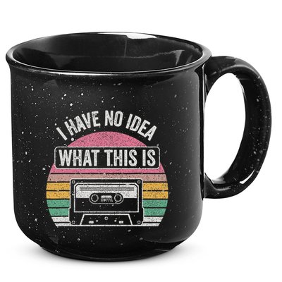 Retro I Have No Idea What This Is Funny Cassette 15oz Campfire Ceramic Mug