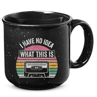 Retro I Have No Idea What This Is Funny Cassette 15oz Campfire Ceramic Mug