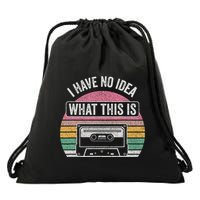 Retro I Have No Idea What This Is Funny Cassette Drawstring Bag