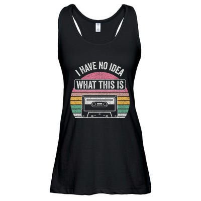 Retro I Have No Idea What This Is Funny Cassette Ladies Essential Flowy Tank