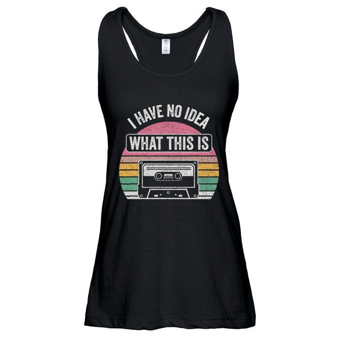 Retro I Have No Idea What This Is Funny Cassette Ladies Essential Flowy Tank