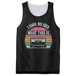 Retro I Have No Idea What This Is Funny Cassette Mesh Reversible Basketball Jersey Tank