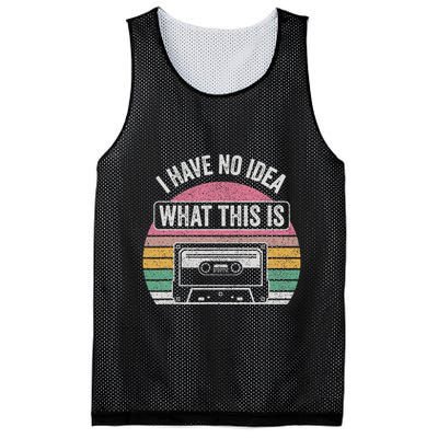 Retro I Have No Idea What This Is Funny Cassette Mesh Reversible Basketball Jersey Tank