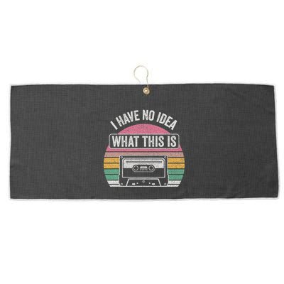 Retro I Have No Idea What This Is Funny Cassette Large Microfiber Waffle Golf Towel