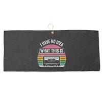 Retro I Have No Idea What This Is Funny Cassette Large Microfiber Waffle Golf Towel