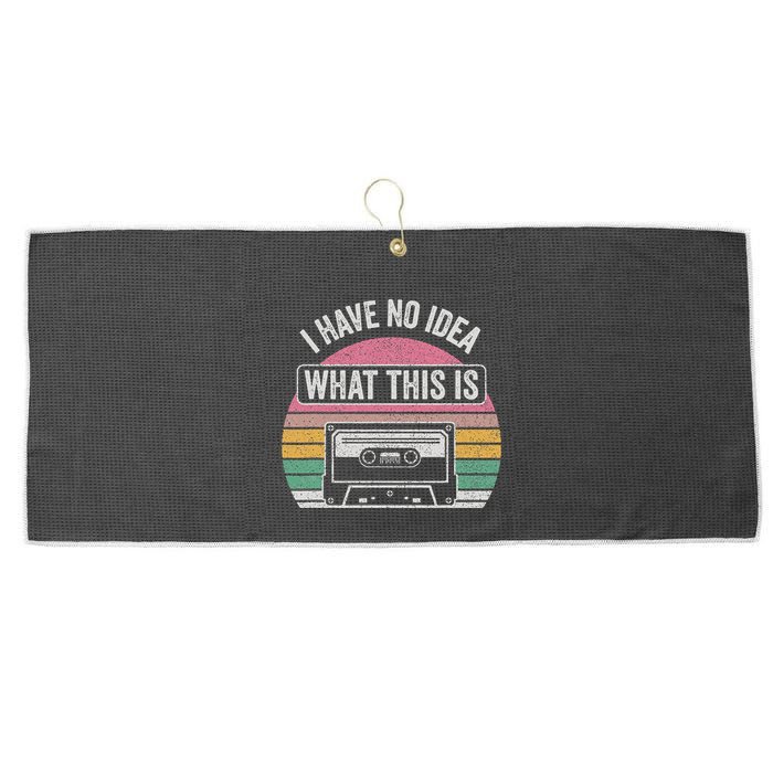 Retro I Have No Idea What This Is Funny Cassette Large Microfiber Waffle Golf Towel