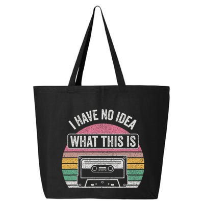 Retro I Have No Idea What This Is Funny Cassette 25L Jumbo Tote