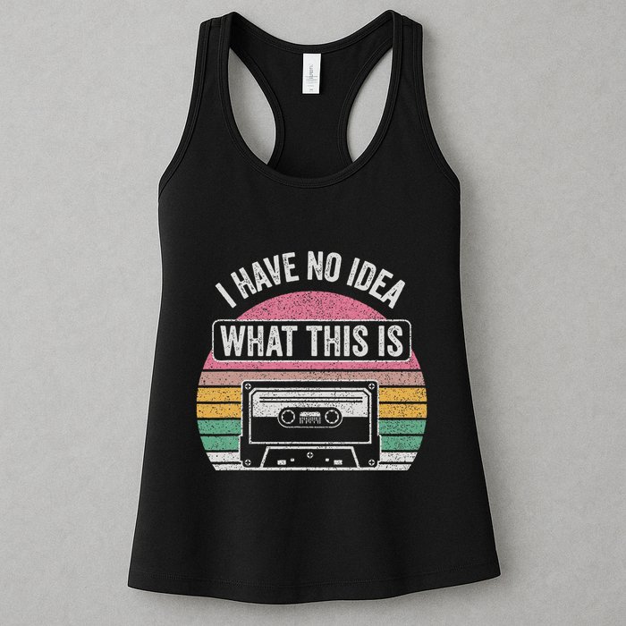 Retro I Have No Idea What This Is Funny Cassette Womens Tank Top