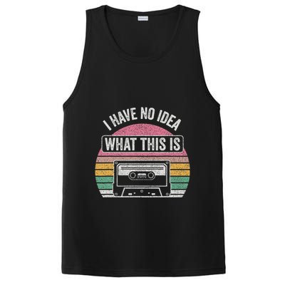 Retro I Have No Idea What This Is Funny Cassette PosiCharge Competitor Tank