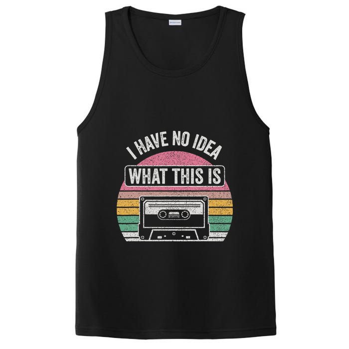 Retro I Have No Idea What This Is Funny Cassette PosiCharge Competitor Tank