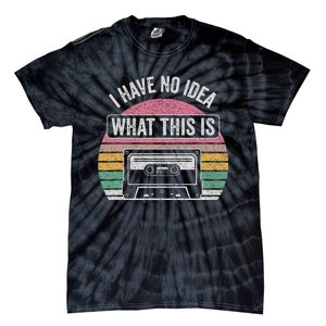 Retro I Have No Idea What This Is Funny Cassette Tie-Dye T-Shirt