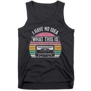 Retro I Have No Idea What This Is Funny Cassette Tank Top