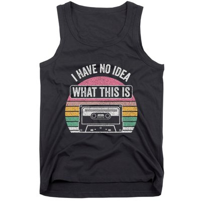 Retro I Have No Idea What This Is Funny Cassette Tank Top