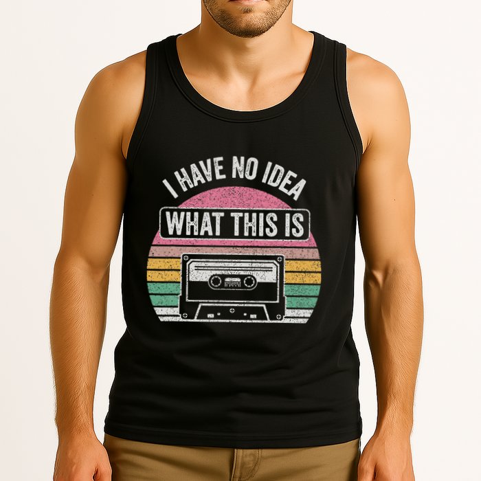 Retro I Have No Idea What This Is Funny Cassette Tank Top