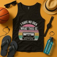 Retro I Have No Idea What This Is Funny Cassette Tank Top
