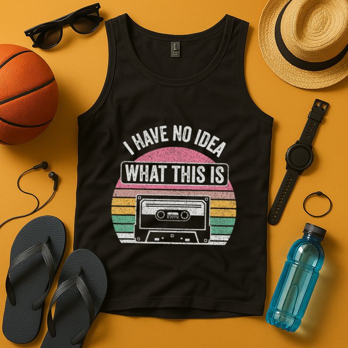 Retro I Have No Idea What This Is Funny Cassette Tank Top