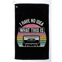 Retro I Have No Idea What This Is Funny Cassette Golf Towel