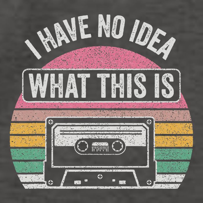 Retro I Have No Idea What This Is Funny Cassette Vector Backpack