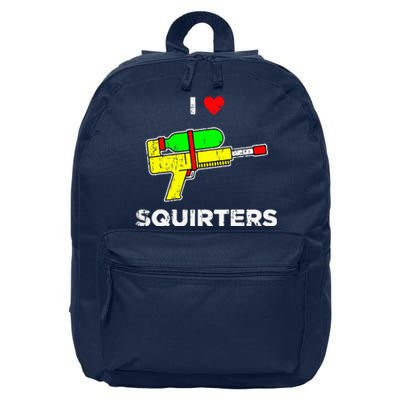 Retro I Heart Squirters Funny I Love Squirters 16 in Basic Backpack