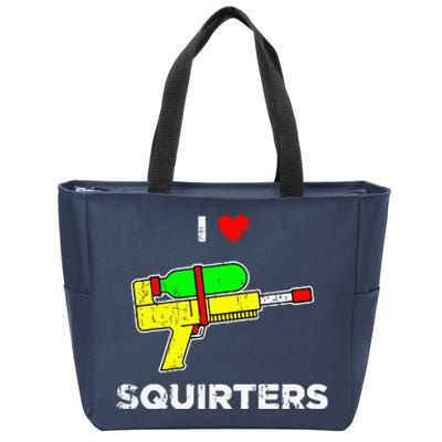 Retro I Heart Squirters Funny I Love Squirters Zip Tote Bag