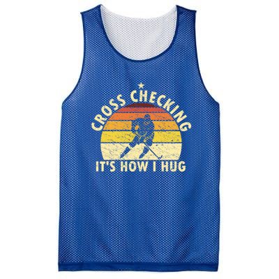 Retro Ice Hockey Player Funny Hockey Game Gift Mesh Reversible Basketball Jersey Tank