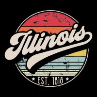 Retro Illinois Home State Il Cool 70s Style Sunset Impact Tech Backpack