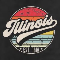 Retro Illinois Home State Il Cool 70s Style Sunset 11oz C Handle Ceramic Mug