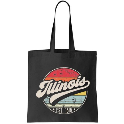 Retro Illinois Home State Il Cool 70s Style Sunset Bag