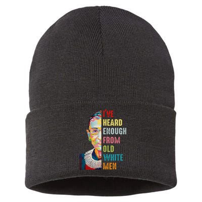 Rbg Ive Heard Enough From Old White Women Feminist Sustainable Knit Beanie