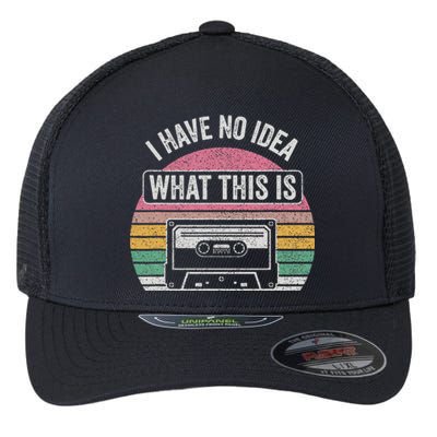 Retro I Have No Idea What This Is Funny Cassette Flexfit Unipanel Trucker Cap