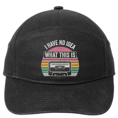 Retro I Have No Idea What This Is Funny Cassette 7-Panel Snapback Hat