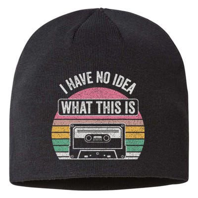 Retro I Have No Idea What This Is Funny Cassette Sustainable Beanie